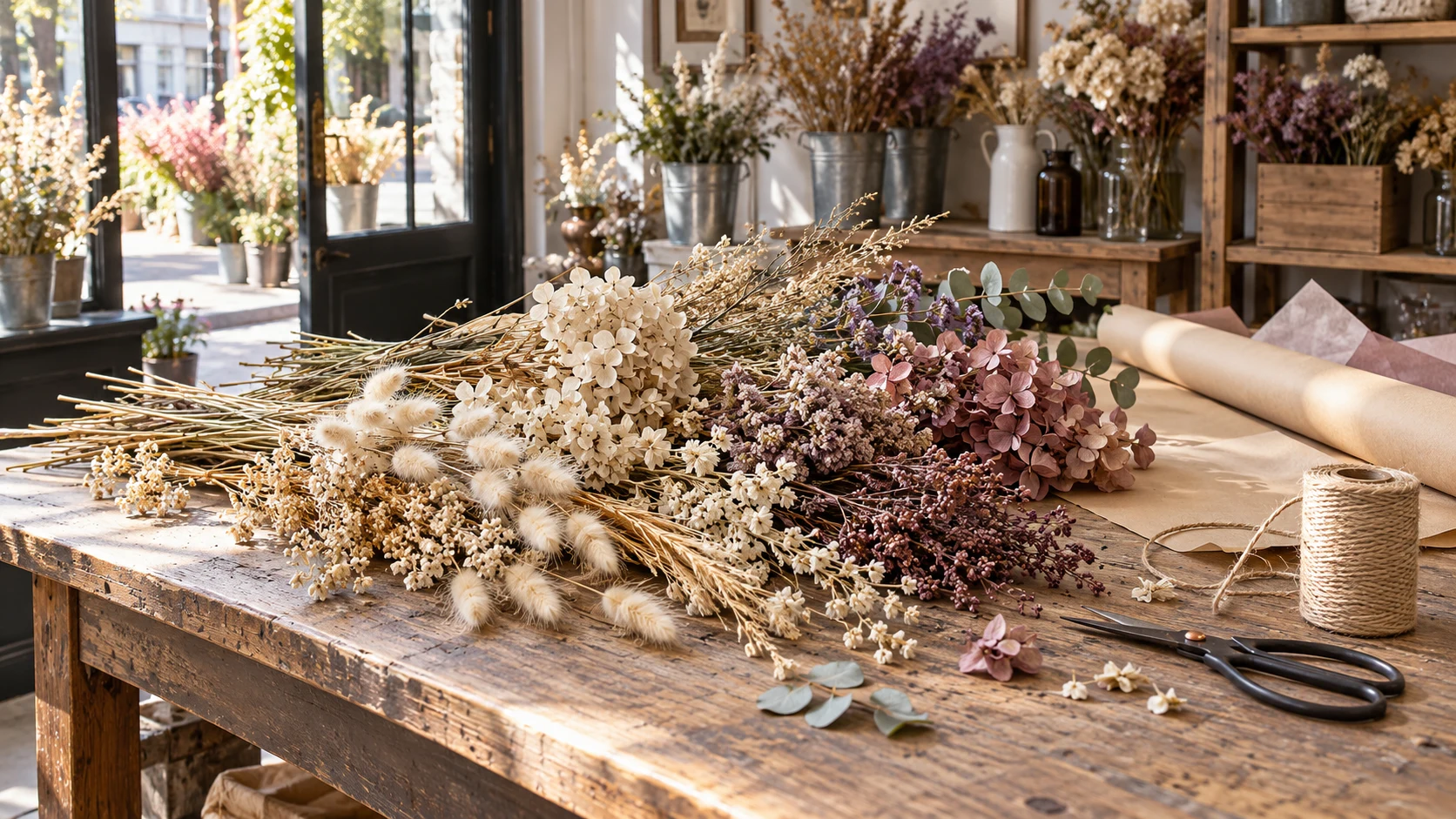 Dried flowers and floristry collection